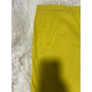 Banana Republic Women's Bright Yellow Short Lined Scalloped Skirt Size 14 Mini